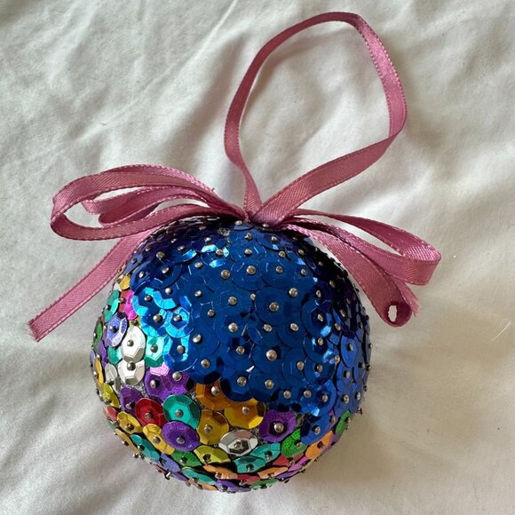 Handmade Sparkly Sequin Christmas Ornament - Picture 8 of 13